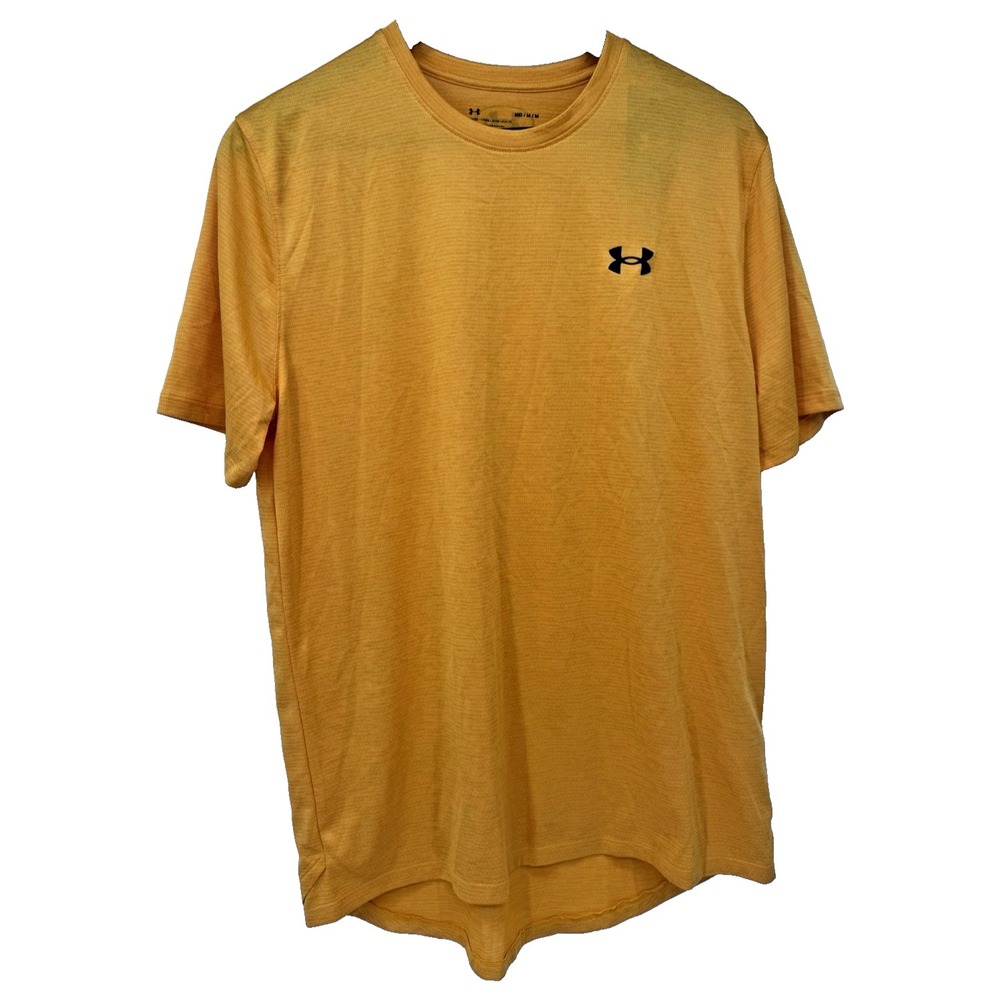 Men's T Shirt Under Armour Loose Short Sleeve NWT Yellow goldenrod M athleisure
